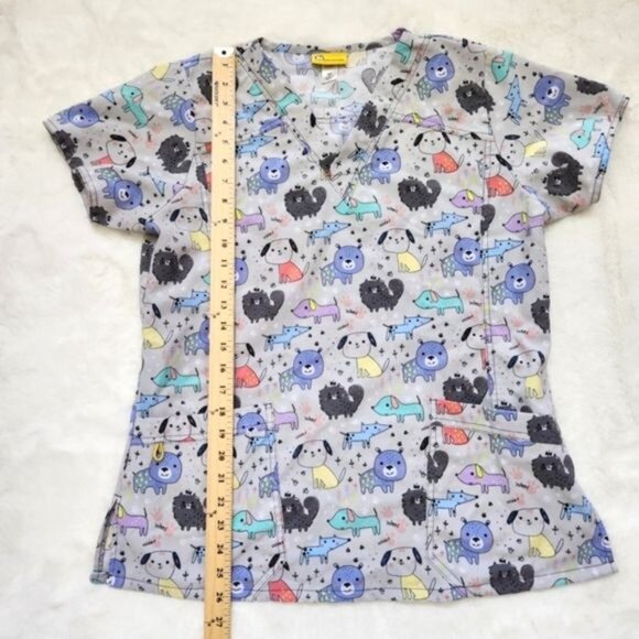 WonderWink nurse hospital scrubs-cats & dogs size M - Picture 7 of 8